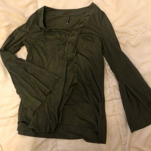 Bell Sleeve Velvet Long Sleeve